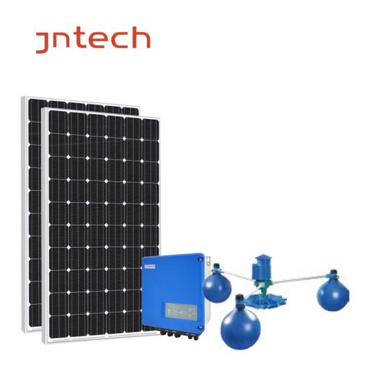 Jntech solar aeration system in water fishing pisciculture