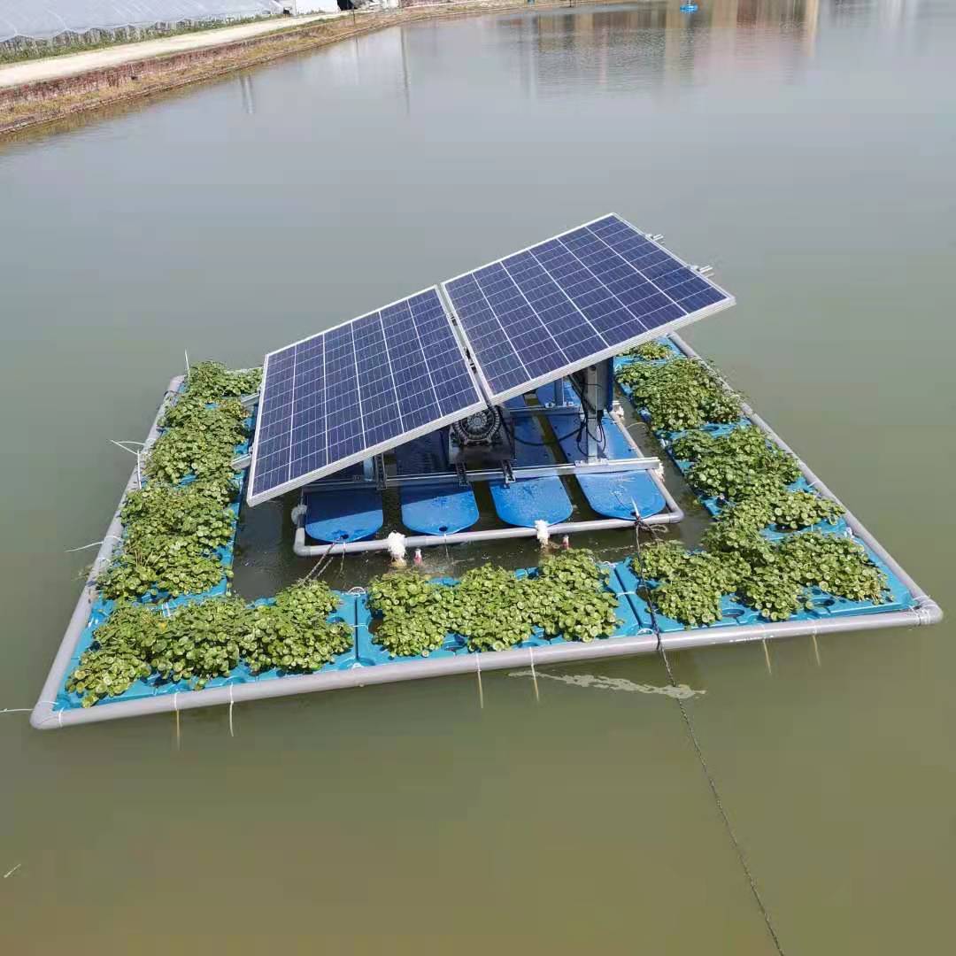 La aireación de estanques solares sin baterías es adecuado para la agricultura del estanque de peces y el tratamiento del río