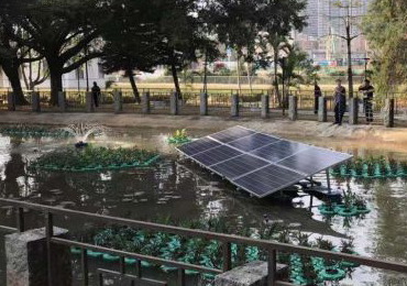 2 juegos de sistemas de aireación solar de 750W en Shenzhen
