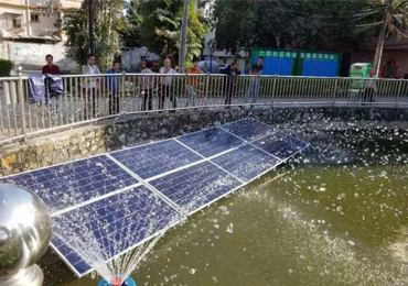 Sistema de aireación solar de 750 W en Shenzhen.
